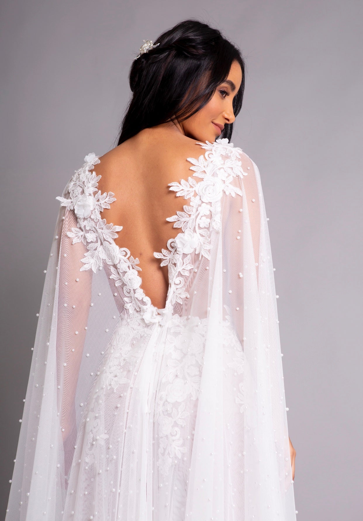 Rose Ivory tulle Bridal Gown