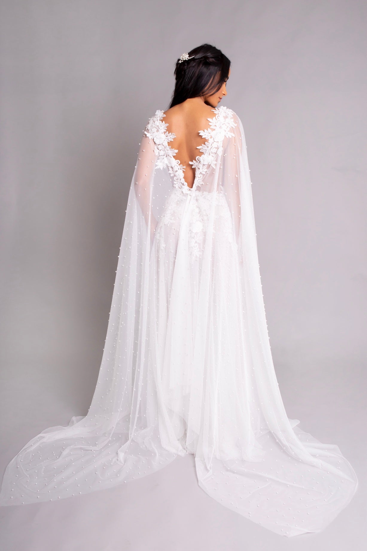 Rose Ivory tulle Bridal Gown