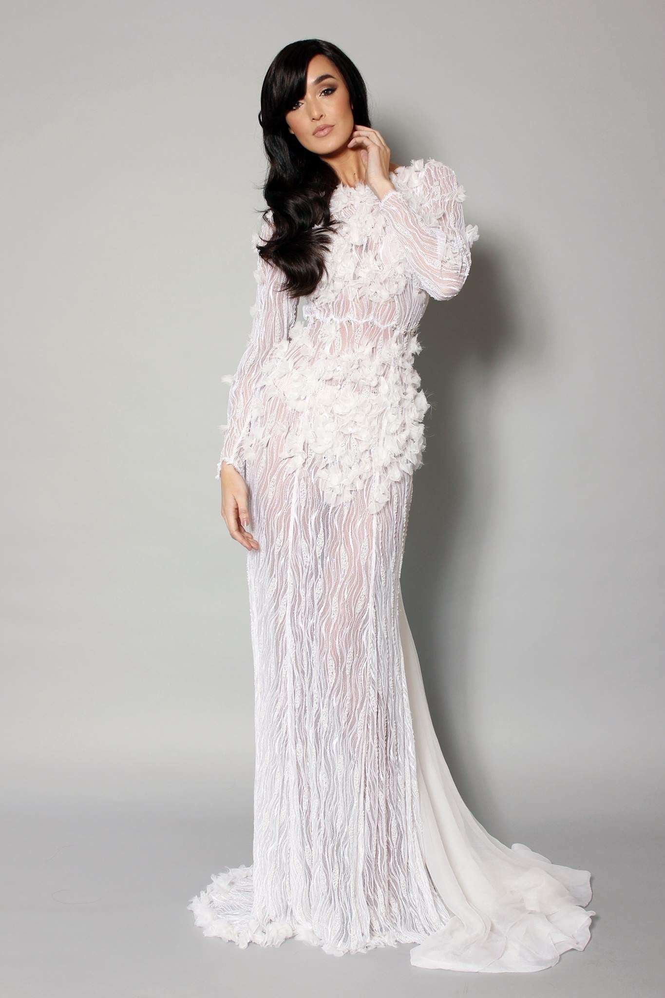 Petal and Pearl beaded Gown
