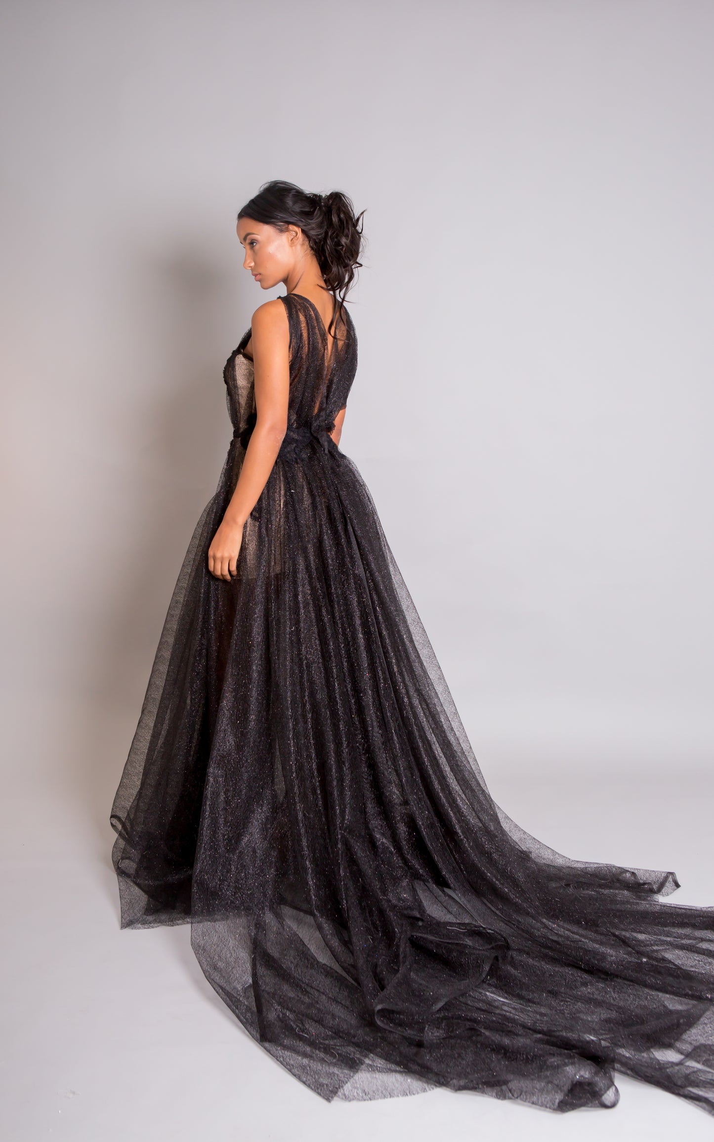 Black Glitter Gown